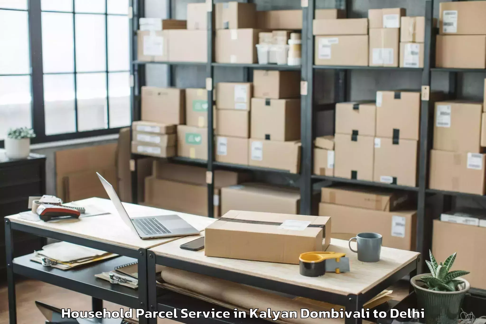 Professional Kalyan Dombivali to Parsvnath Mall Inderlok Household Parcel